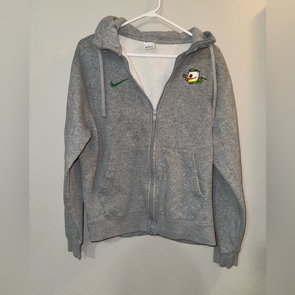 Nike Oregon Ducks Hooded Sweatshirt Zip Up Hoodie Ducks Logo  Men's Size small - Picture 1 of 9
